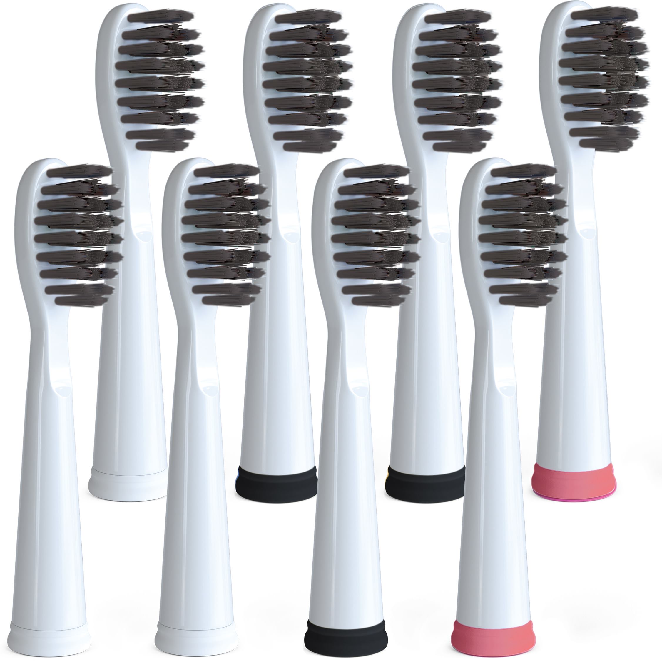 Sonic-FX Charcoal Replacement Brush Heads (8-Pack) | Snapwhite